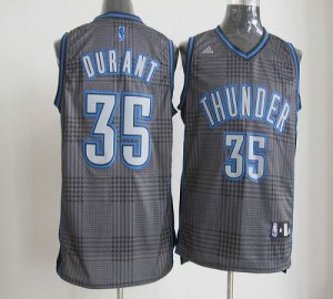 Jerseys Factory Cheap Thunder #35 Kevin Durant Black Rhythm Fash