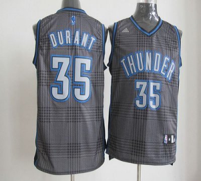 Jerseys Factory Cheap Thunder #35 Kevin Durant Black Rhythm Fash