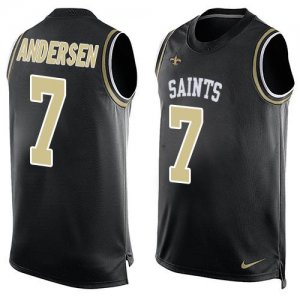 Jerseys Factory Cheap Nike Saints #7 Morten Andersen Black Team