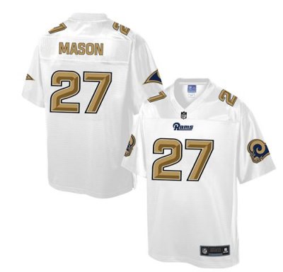 Jerseys Factory Cheap Nike Rams #27 Tre Mason White Men's NFL Pr