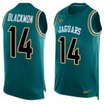 Jerseys Factory Cheap Nike Jaguars #14 Justin Blackmon Teal Gree