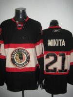 Jerseys Factory Cheap Blackhawks #21 Stan Mikita Embroidered Bla
