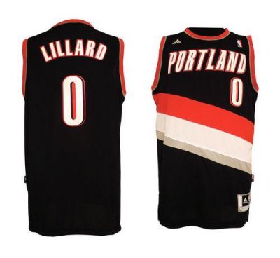 Jerseys Factory Cheap Blazers #0 Damian Lillard Black Revolution