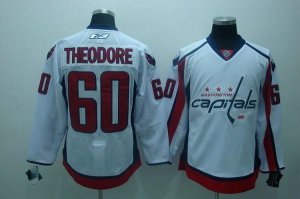 Jerseys Factory Cheap Capitals #60 Jose Theodore Embroidered Whi