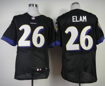 Jerseys Factory Cheap Nike Ravens #26 Matt Elam Black Alternate