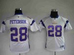 Jerseys Factory Cheap Vikings #28 Adrian Peterson White Embroide