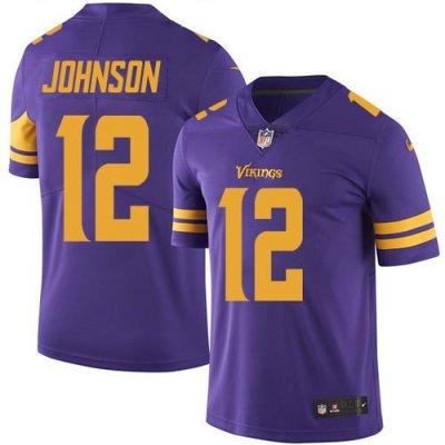 Jerseys Factory Cheap Nike Vikings #12 Charles Johnson Purple Me