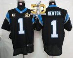 Jerseys Factory Cheap Nike Panthers #1 Cam Newton Black Team Col
