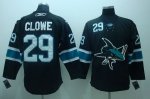 Jerseys Factory Cheap Sharks #29 Ryane Clowe Embroidered Black N