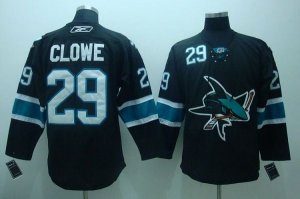 Jerseys Factory Cheap Sharks #29 Ryane Clowe Embroidered Black N