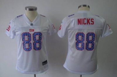 Jerseys Factory Cheap Giants #88 Hakeem Nicks White Women's Swee