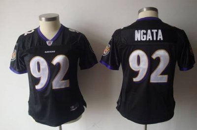 Jerseys Factory Cheap Ravens #92 Haloti Ngata Black Women's Alte