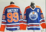Jerseys Factory Cheap Oilers #99 Wayne Gretzky Embroidered Light