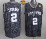 Jerseys Factory Cheap Spurs #2 Kawhi Leonard Black Crazy Light F