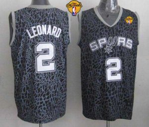 Jerseys Factory Cheap Spurs #2 Kawhi Leonard Black Crazy Light F
