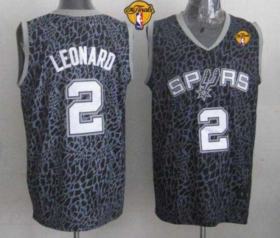 Jerseys Factory Cheap Spurs #2 Kawhi Leonard Black Crazy Light F