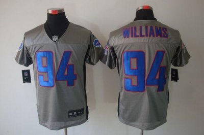 Jerseys Factory Cheap Nike Bills #94 Mario Williams Grey Shadow