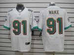 Jerseys Factory Cheap Nike Dolphins #91 Cameron Wake White Men's