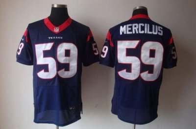 Jerseys Factory Cheap Nike Texans #59 Whitney Mercilus Navy Blue