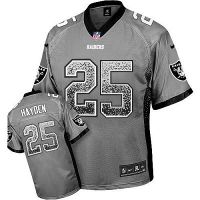 Jerseys Factory Cheap Nike Raiders #25 D.J. Hayden Grey Men's Em