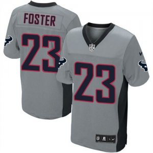 Jerseys Factory Cheap Nike Texans #23 Arian Foster Grey Shadow Y