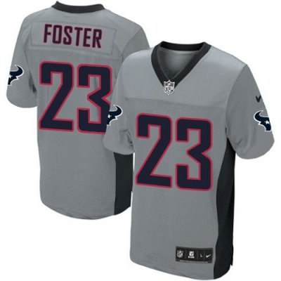 Jerseys Factory Cheap Nike Texans #23 Arian Foster Grey Shadow Y