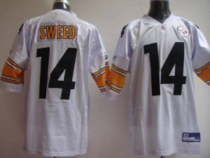 Jerseys Factory Cheap Steelers #14 Limas Sweed White Stitched NF