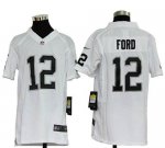 Jerseys Factory Cheap Nike Raiders #12 Jacoby Ford White Youth E