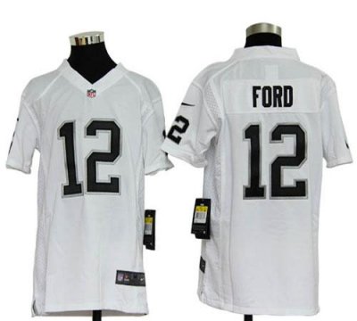 Jerseys Factory Cheap Nike Raiders #12 Jacoby Ford White Youth E