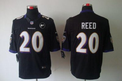 Jerseys Factory Cheap Nike Ravens #20 Ed Reed Black Alternate Wi