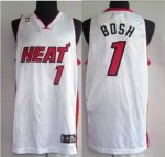 Jerseys Factory Cheap Heat #1 Chris Bosh Embroidered White NBA J