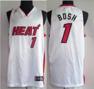 Jerseys Factory Cheap Heat #1 Chris Bosh Embroidered White NBA J