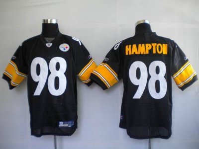 Jerseys Factory Cheap Steelers #98 Casey Hampton Black Stitched