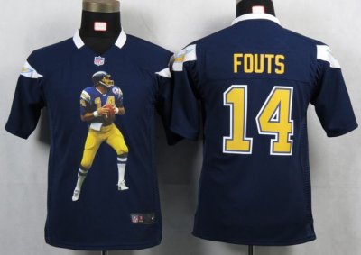 Jerseys Factory Cheap Nike Chargers #14 Dan Fouts Navy Blue Team