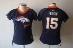 Jerseys Factory Cheap Broncos #15 Tim Tebow Blue 2011 Women's Fi