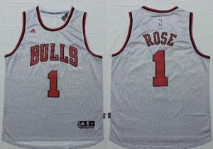 Jerseys Factory Cheap Revolution 30 Bulls #1 Derrick Rose Grey S
