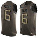 Jerseys Factory Cheap Nike Rams #6 Johnny Hekker Green Men's Sti