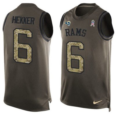 Jerseys Factory Cheap Nike Rams #6 Johnny Hekker Green Men's Sti