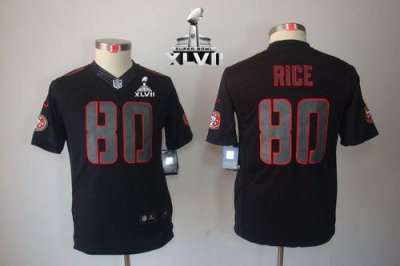 Jerseys Factory Cheap Nike 49ers #80 Jerry Rice Black Impact Sup
