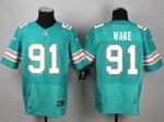Jerseys Factory Cheap Nike Dolphins #91 Cameron Wake Aqua Green