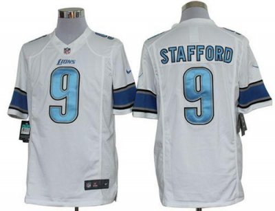 Jerseys Factory Cheap Nike Lions #9 Matthew Stafford White Men's