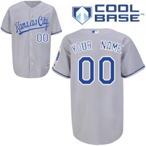 Jerseys Factory Cheap Royals Personalized Authentic Grey Cool Ba