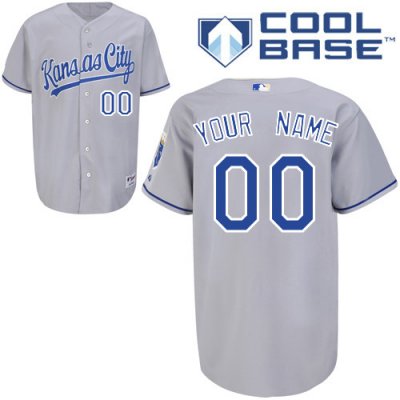 Jerseys Factory Cheap Royals Personalized Authentic Grey Cool Ba