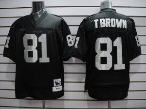 Jerseys Factory Cheap Mitchell And Ness Raiders #81 T.Brown Blac