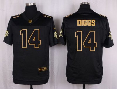 Jerseys Factory Cheap Nike Vikings #14 Stefon Diggs Black Men's