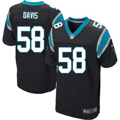 Jerseys Factory Cheap Nike Panthers #58 Thomas Davis Black Team