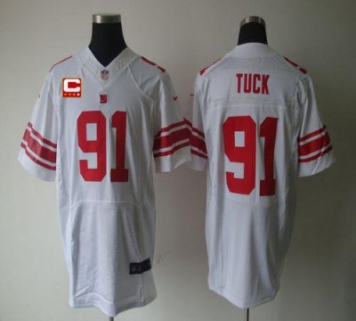 Jerseys Factory Cheap Nike Giants #91 Justin Tuck White With C P