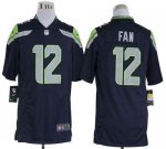 Jerseys Factory Cheap Nike Seahawks #12 Fan Steel Blue Men's Emb
