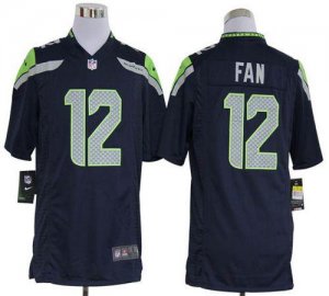 Jerseys Factory Cheap Nike Seahawks #12 Fan Steel Blue Men's Emb
