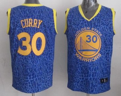Jerseys Factory Cheap Warriors #30 Stephen Curry Blue Crazy Ligh